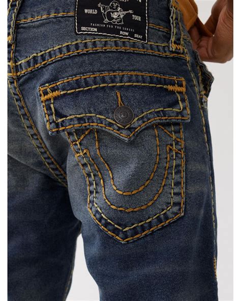 True Religion Ricky Super T Stitch Straight Jean In Blue For Men Lyst