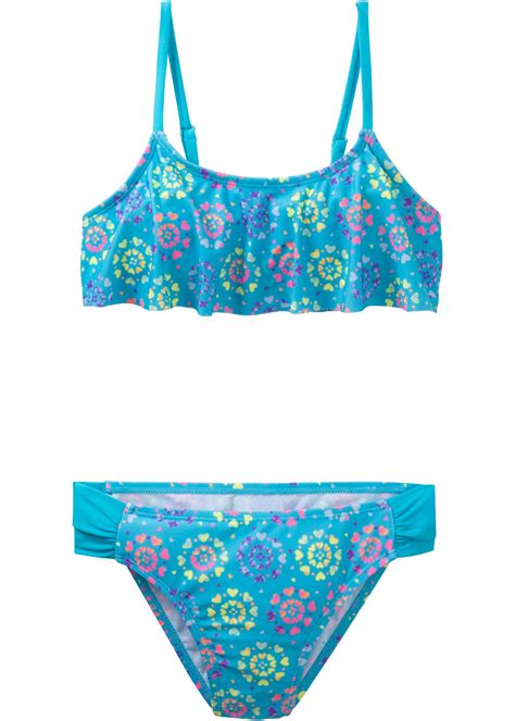 Bikini Mädchen tlg Set blau bedruckt bpc bonprix collection bonprix de