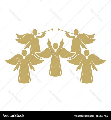 Angels Sing And Praise God In Heaven Royalty Free Vector