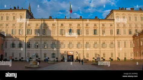 beautiful neo classical facade   palazzo reale  torino
