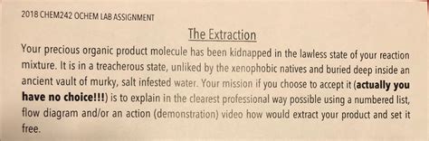2018 Chem242 Ochem Lab Assignment The Extraction Your