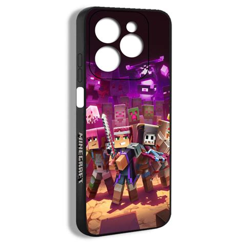 чехол для смартфона Подходит для Infinix Hot 40 Minecraft Майнкрафт пиксель Эстетика YVY06