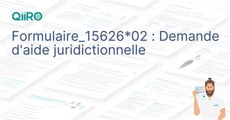 Formulaire 15626 02 Demande Daide Juridictionnelle Modèle Gratuit