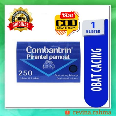 Jual Combantrin Tablet 250mg Isi 2 Tablet Obat Cacing Anak Dan Dewasa