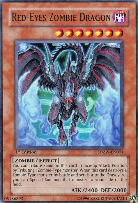 Yu Gi Oh Drag N Zombie De Ojos Rojos Sdzw En Cubierta De