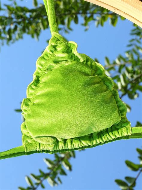 Lettuce Edge Triangle Micro Bikini Free Shipping