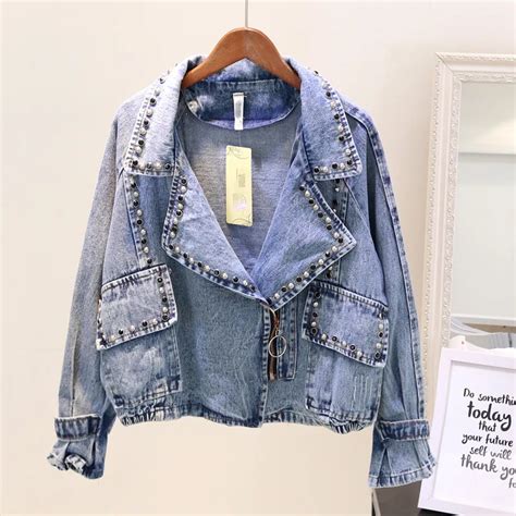 Новая женская джинсовая куртка зима осень Свободная Повседневная ...