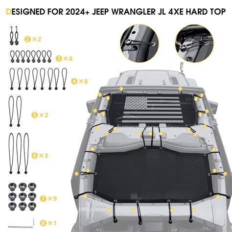 Snapklik Sukemichi Sunshade Bikini Top For 2024 2025 Jeep Wrangler Mesh Sun Shade Top