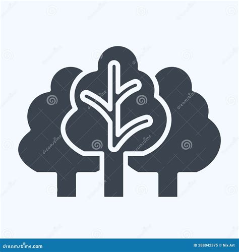 Icon Vegetation. Related To Climate Change Symbol. Glyph Style. Simple