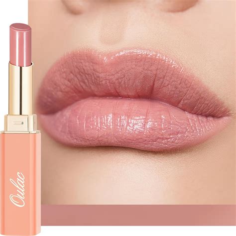 Oulac Nude Pink Lipstick Moisture Shine Hydrating Lipstick Tinted Lip Balm For Dry Lips