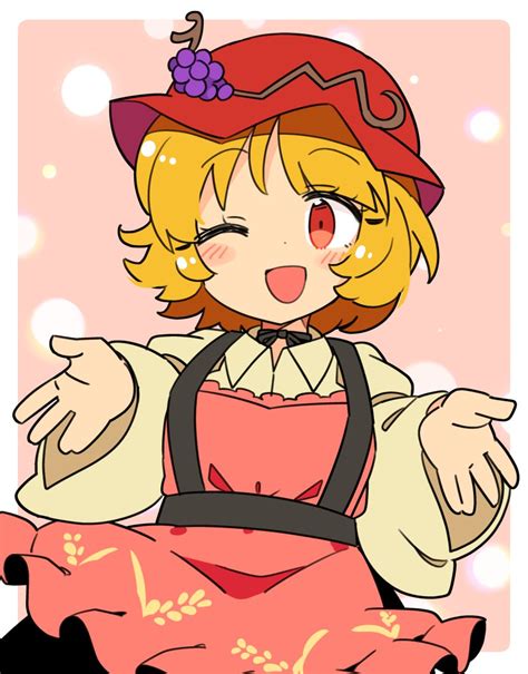 The Big ImageBoard TBIB 1girl Aki Minoriko Apron Beige Shirt Black Ribbon Black Skirt Blonde