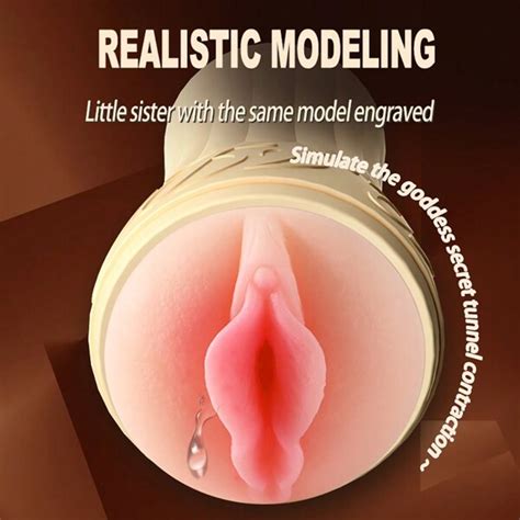 Male Masturbator Cup Realistic Vagina Textured Handheld Pocket Vagina