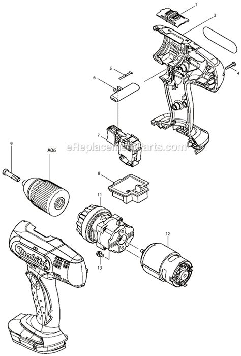 Makita BDF453 Parts List and Diagram : eReplacementParts.com