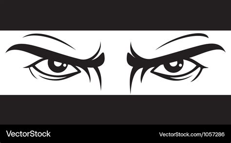 Angry look - bad eye Royalty Free Vector Image