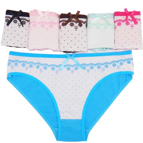 Lot Of Flower Cotton Lady Bikini Panties Spandex Women Short Brief Underwear Hot Pants Sexy