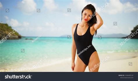 Latina Woman Poses Portrait On Beach Stock Photo Shutterstock