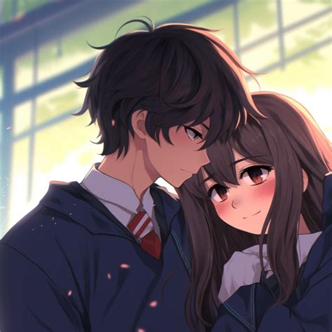 Romantic School Life Couple Adorable Anime Pfp Couple Ideas Image