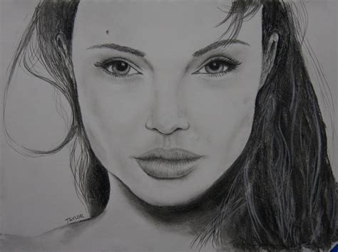 Angelina Jolie In Charcoal Croquis Dessin Croquis Dessin