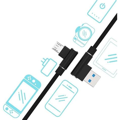 Micro-USB 2M | Наклонен USB кабел за зареждане на телефон | Quick ...