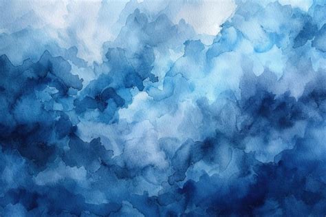 Papel De Textura De Fondo De Acuarela Azul Del Cielo Foto Premium