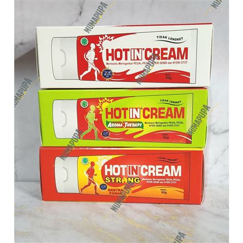 Jual Hotin Cream Hot In Cream Tube Gr Original Hot Dan Aromatherapy Krim Untuk Pijat