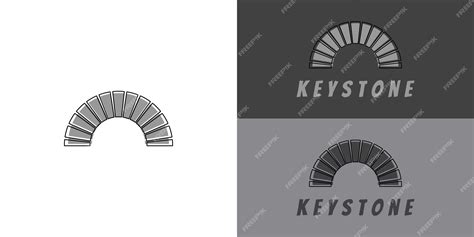 Premium Vector Modern Typography Keystone Logo In Grey Color