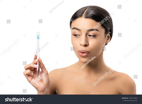 Beautiful Naked African American Girl Holding Stock Photo Shutterstock