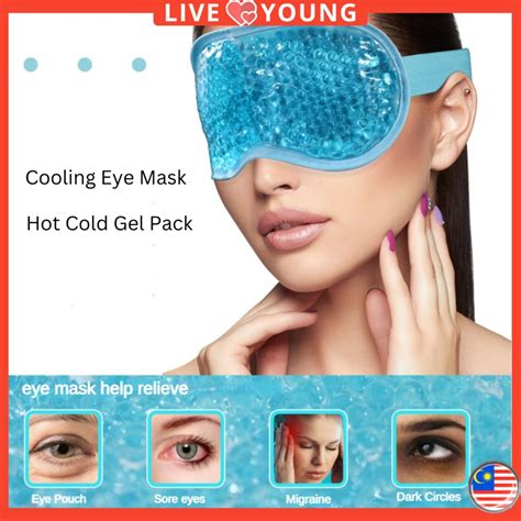 Cooling Eye Mask Hot Cold Gel Pack Beads Ice Compress For Puffy Eyes Dark Circles Pouch Migraine