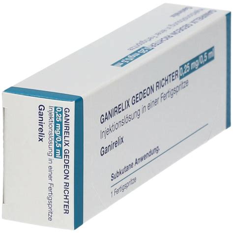Ganirelix Gedeon Richter 025mg05ml Inj Lsgfs 1 St Mit Dem E Rezept
