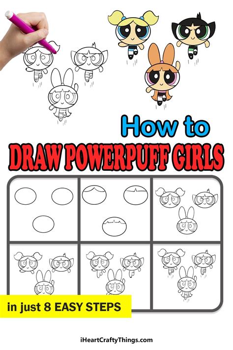 Powerpuff Girls Drawing How To Draw The Powerpuff Girls Step By Step ...