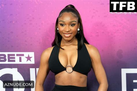 Normani Sexy Seen Showing Off Her Hot Cleavage In A Black Gown At The BET Soul Train Awards In