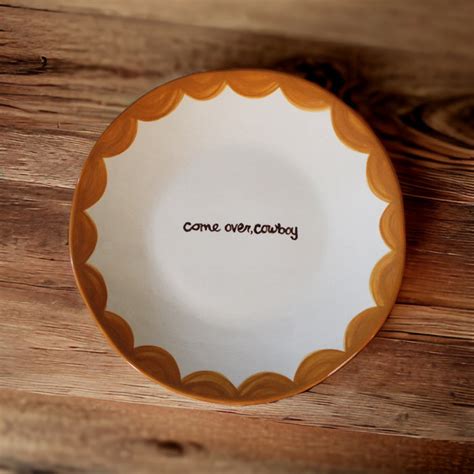 Come Over Cowboy Dessert Platesset Of Two Caitlin Rounds Antiques