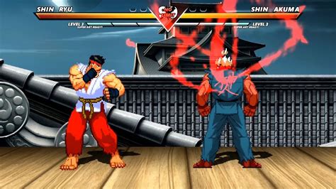 Shin Ryu Vs Shin Akuma Highest Level Awesome Fight Youtube