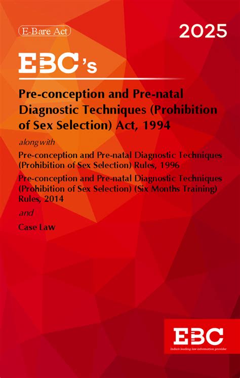 Pre Conception And Pre Natal Diagnostic Techniques Prohibition Of Sex Selection Act 1994Bare