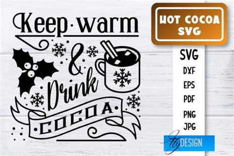Hot Cocoa SVG Winter Designs Choco Graphic By Flydesignsvg Creative Fabrica