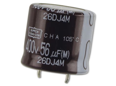 CHEMI-CON Elko 56µF, 400V, radial, RM 10mm | 211143