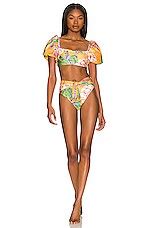 Agua Bendita X REVOLVE Calista Bikini Top In Mango Floral REVOLVE