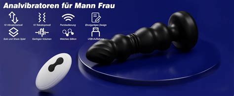 Anal Vibrator Prostata Stimulation Männer mit 10 Stoßfunktion Vibration