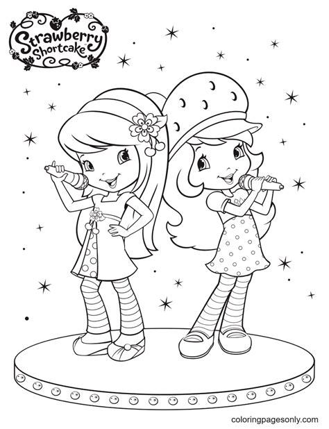 Plum Pudding Strawberry Shortcake Coloring Pages