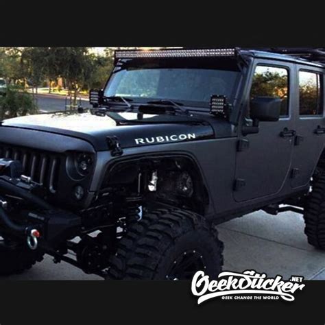 2 Type 2pcs Rubicon Hood Decal Stickers Engine Hood Fender Side ...