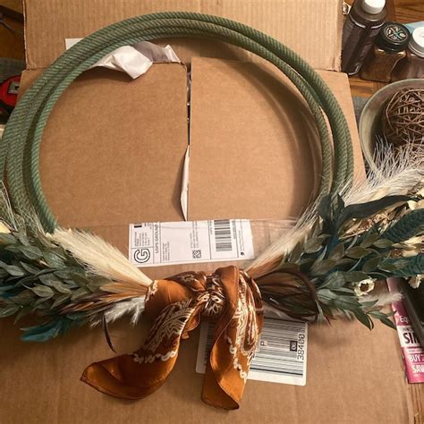 Rope Wreath Western Wreath Lariat Wreath Lasso Wreath Western
