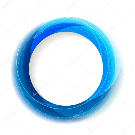 Blue Circle Frame With White Copyspace Stock Vector Tairen10 19719125