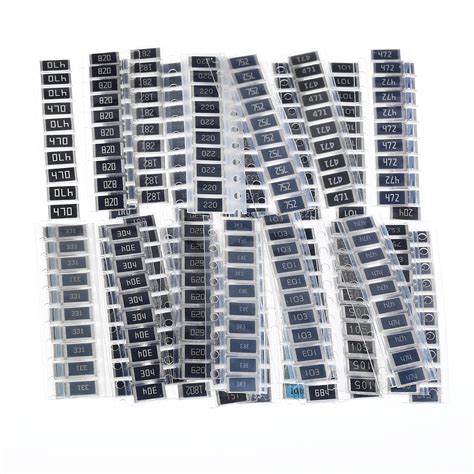 patikil  surface mount device resistor kit setpcs   ohm