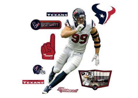 Jj Watt Fathead Jr Wall Decal Shop Fathead® For Houston Texans