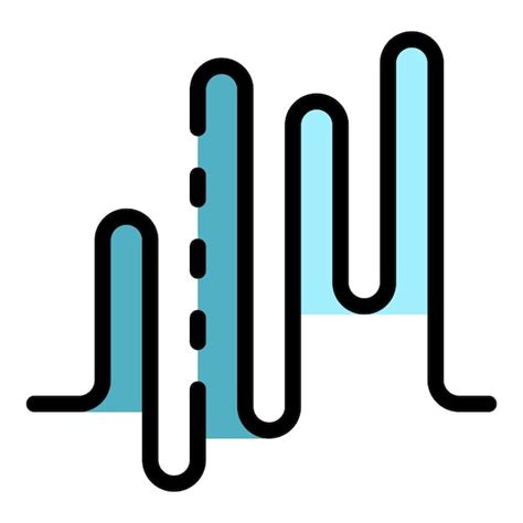 Ícone De Onda Sonora Contorno De ícone Do Vetor Da Onda Sonora Cor