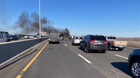 Fiery Crash Closes Route 15 North On Charter Oak Bridge Nbc Connecticut