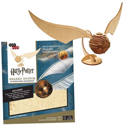 Incredibuilds Harry Potter Golden Snitch 3d Wood Model Cult Collectables