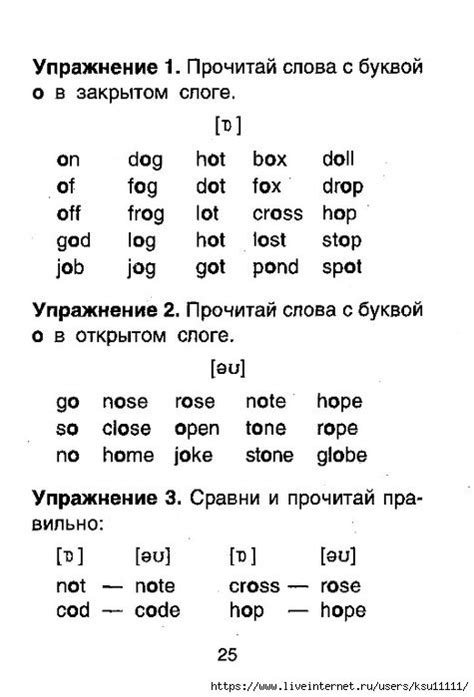 Чтение английский 2 класс презентация