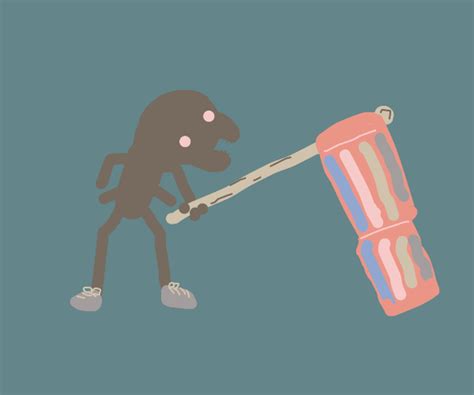 A Very Gay Ant With A Wide Face Drawception