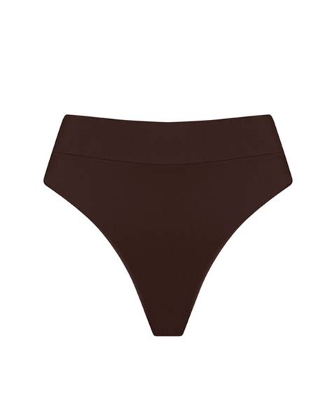 Brown Bikini Bottoms High Waist Cheekys Ark Swimwear